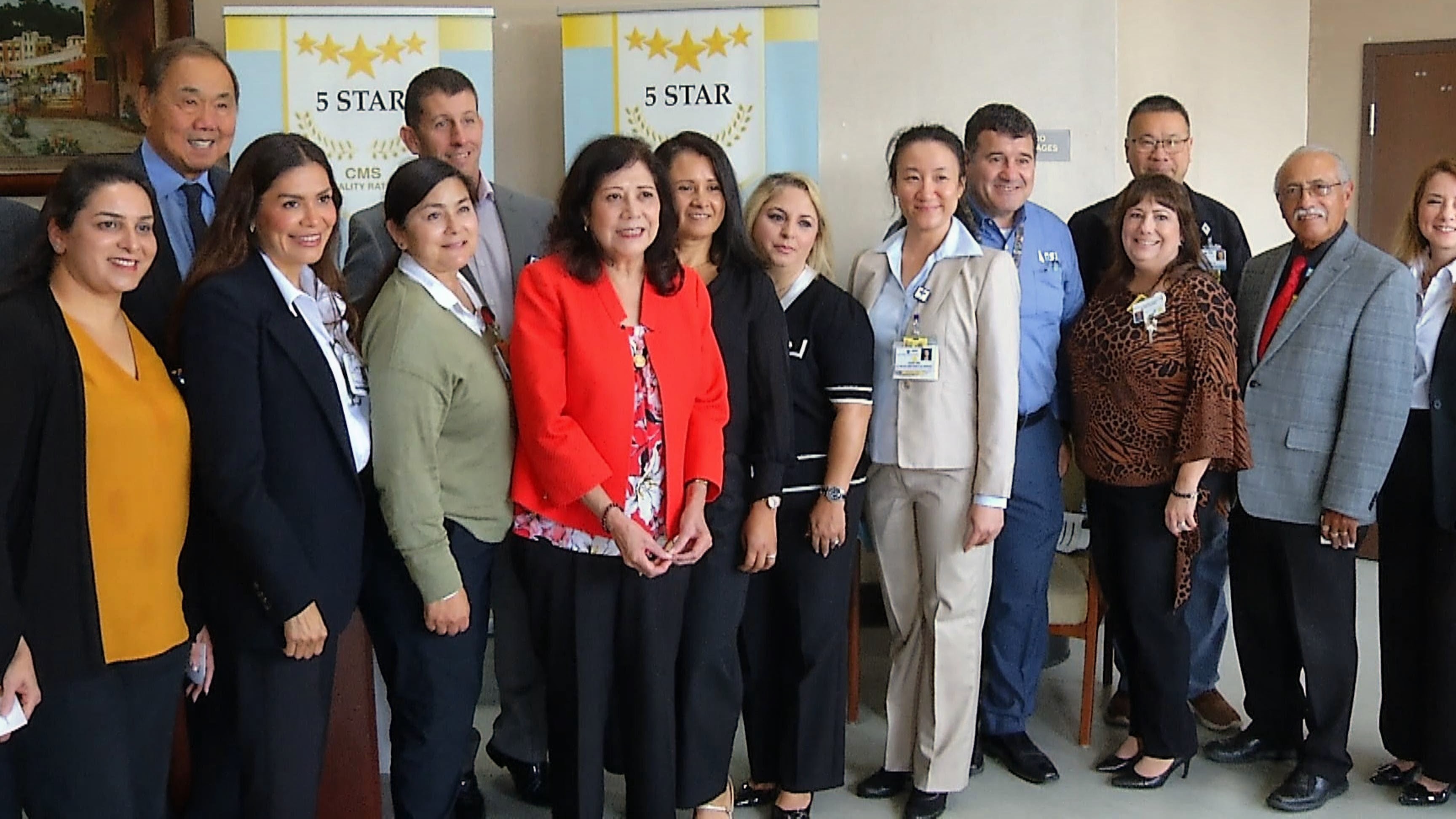 photo of hospital receiving check for 1 million