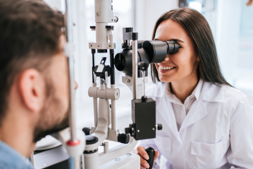 Picture of a female Optometrist doing an eye exam on a male patient.
Anaheim Regional Medical Center offers clinical care in the area of ophthalmology to help those who have difficulty seeing and our vision care experts treat a wide range of eye conditions that range from: cataracts to vitreoretinal diseases. We encourage everyone, not just those who visit our eye specialists, to have an eye exam periodically as part of their primary care to ensure the overall health of the eyes.