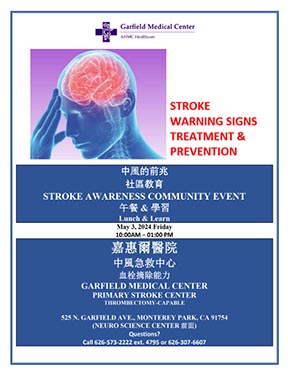 Stroke Awareness Event 5-3-2024 from 10:00 AM - 1:00 PM