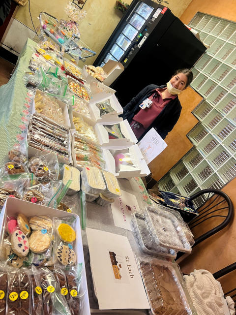 photo of the spring bake sale