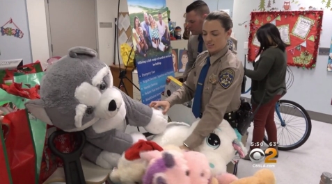 California Highway Patrol visits the Children's Center for Specialized Care